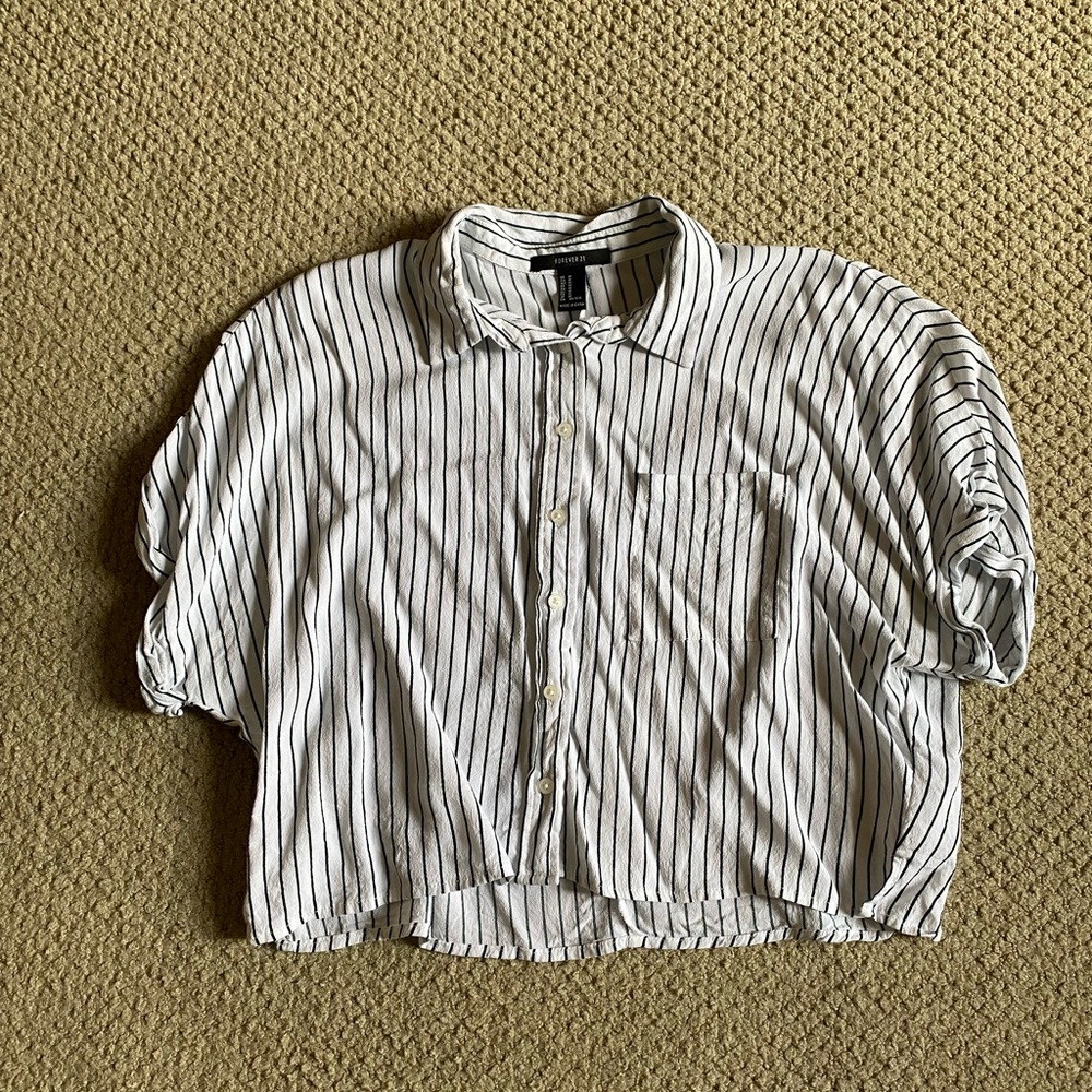 Cropped Button Down Shirt